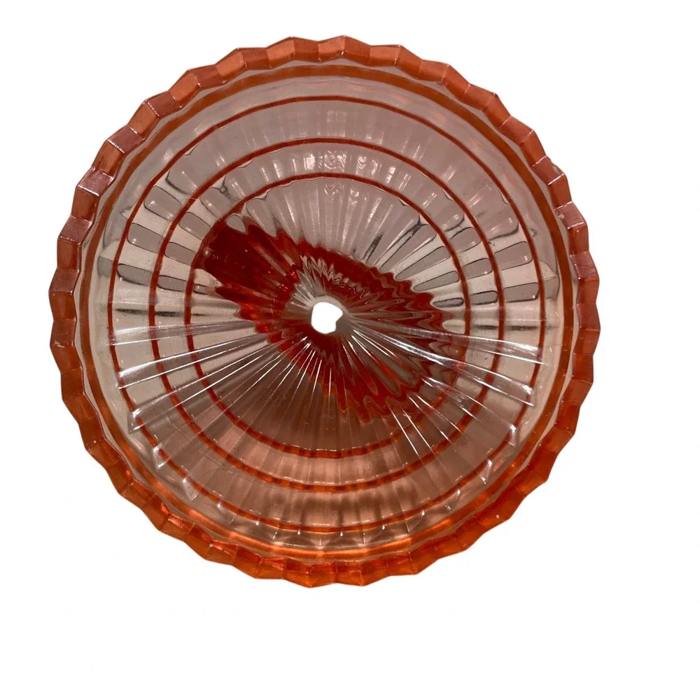 Jeannette‎ Glass Amberina Swan Powder Jar Lid Lipstick Holder Vintage 5